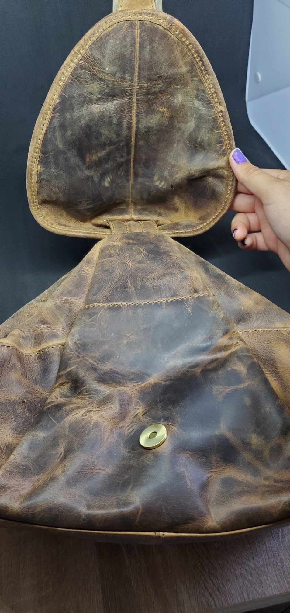 Sac à dos en cuir de vachette 20609