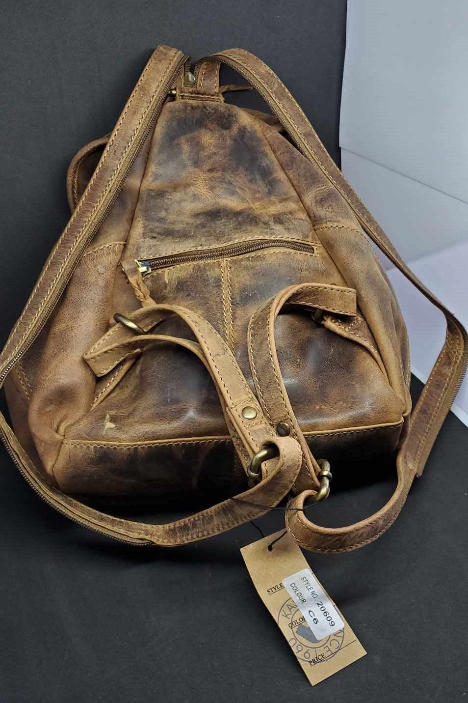 Sac à dos en cuir de vachette 20609