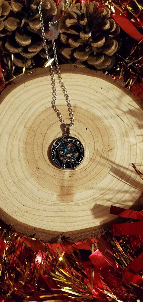 Collier loup d'hiver