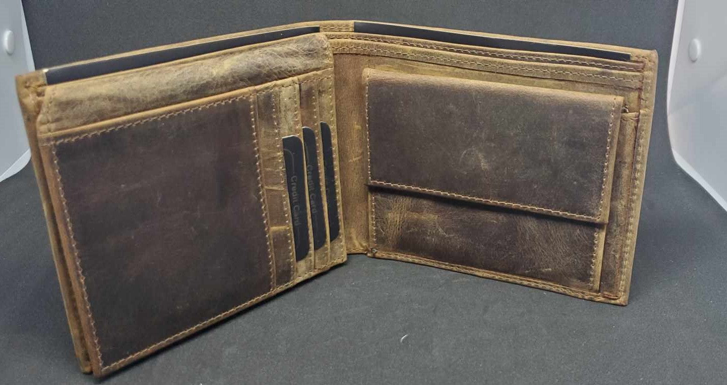 Portefeuille en cuir de vachette 512104