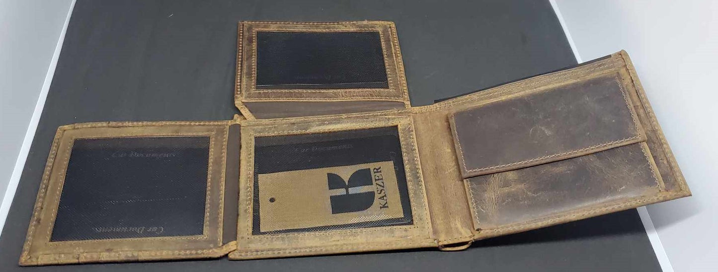 Portefeuille en cuir de vachette 512104