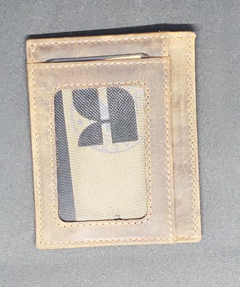 Porte-cartes en cuir de vachette pleine fleur