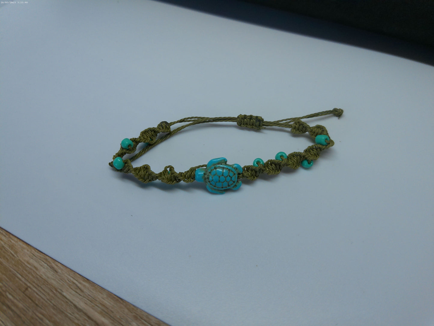 Bracelet tressé tortue