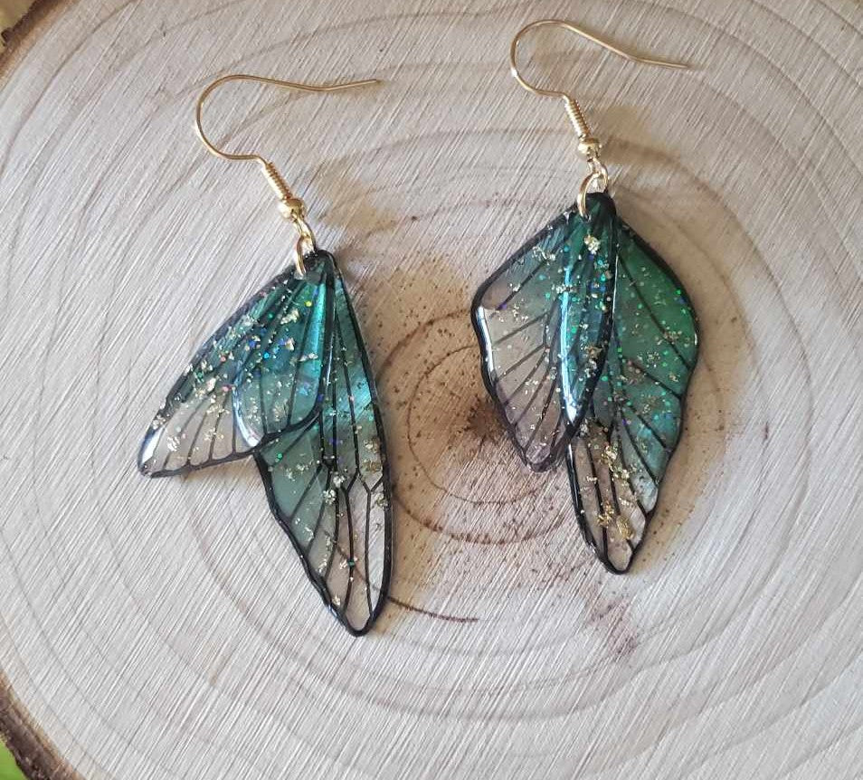 Boucles d'oreilles ailes de fée