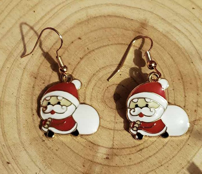 Boucles d'oreilles Père Noël