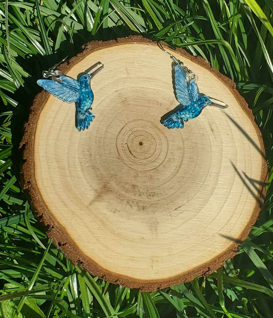Boucles d'oreilles colibri
