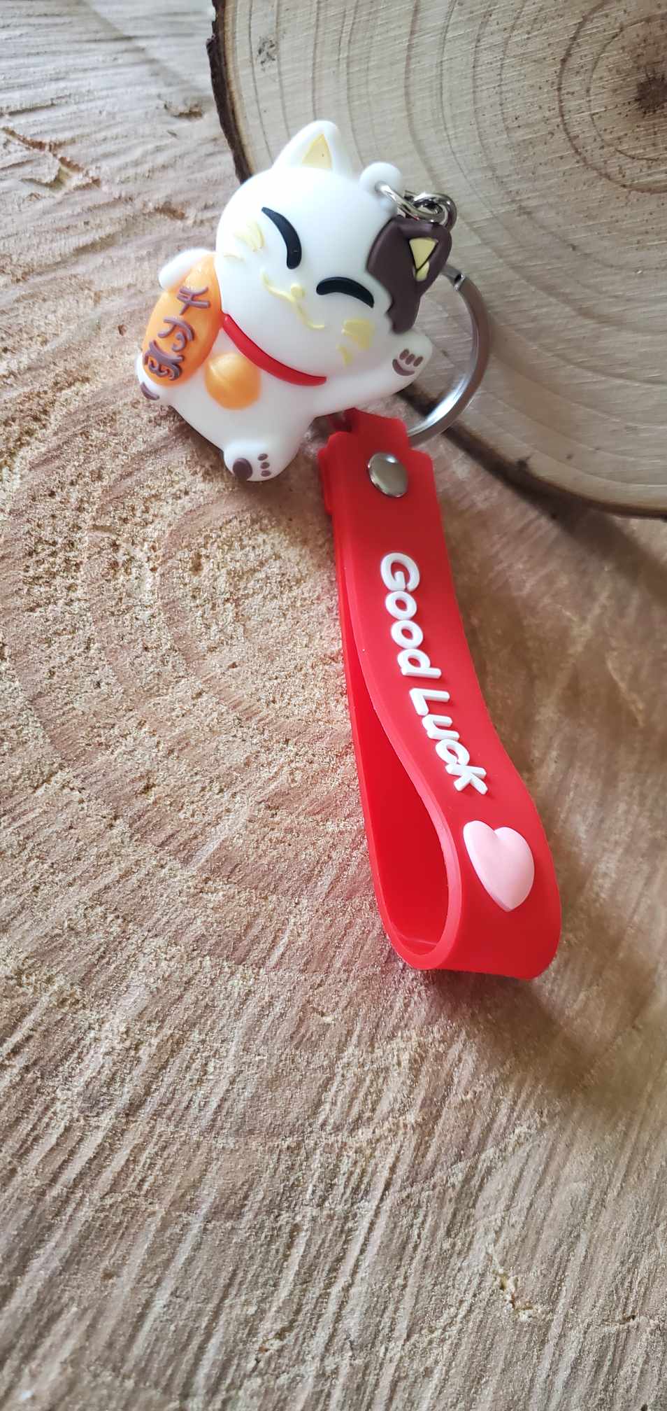 Porte clés chat de la chance