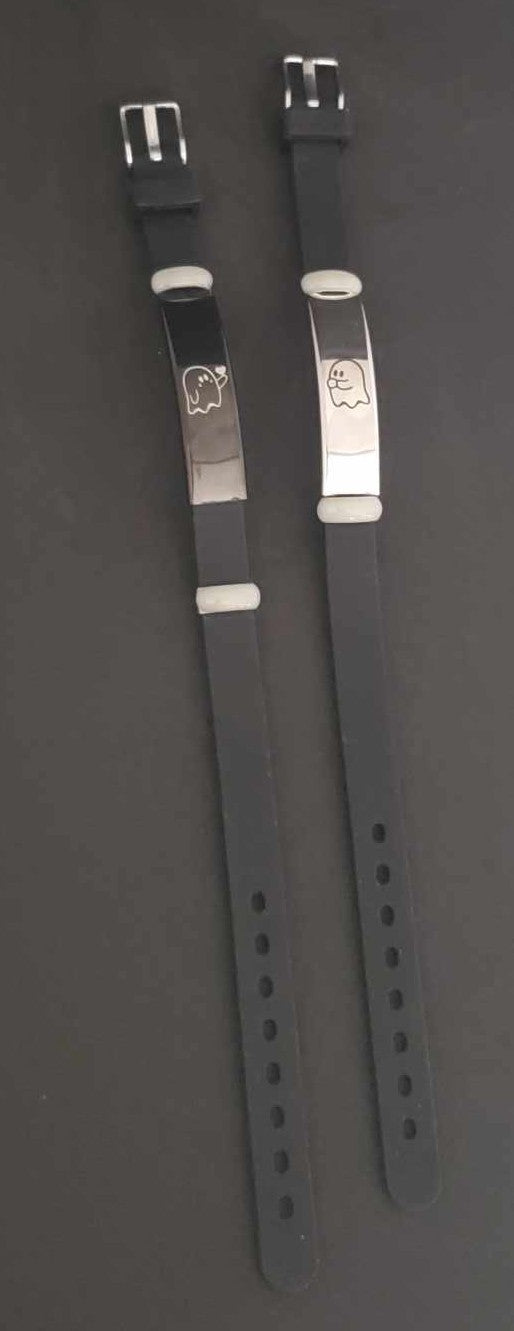 Bracelets couple de fantômes en acier inoxydable