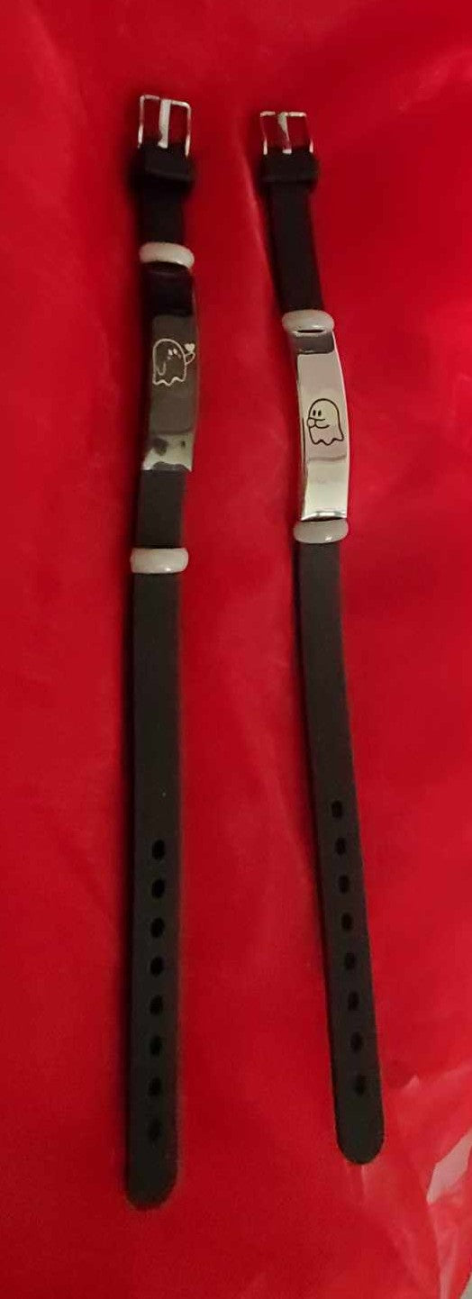 Bracelets couple de fantômes en acier inoxydable