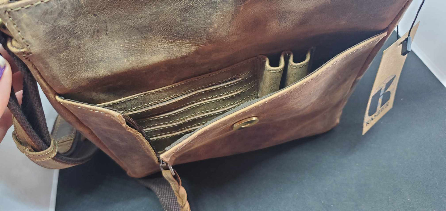 Sac multipoche en cuir de vachette 20826