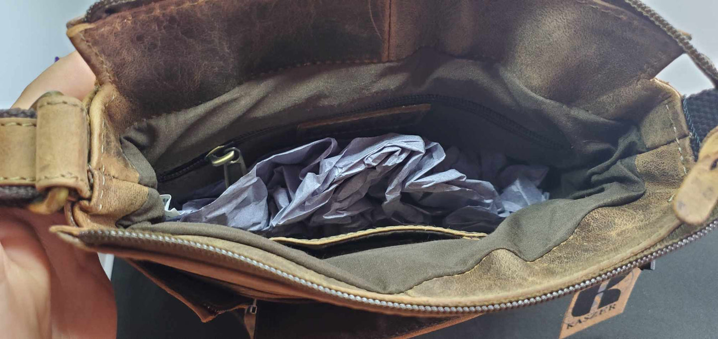 Sac multipoche en cuir de vachette 20826