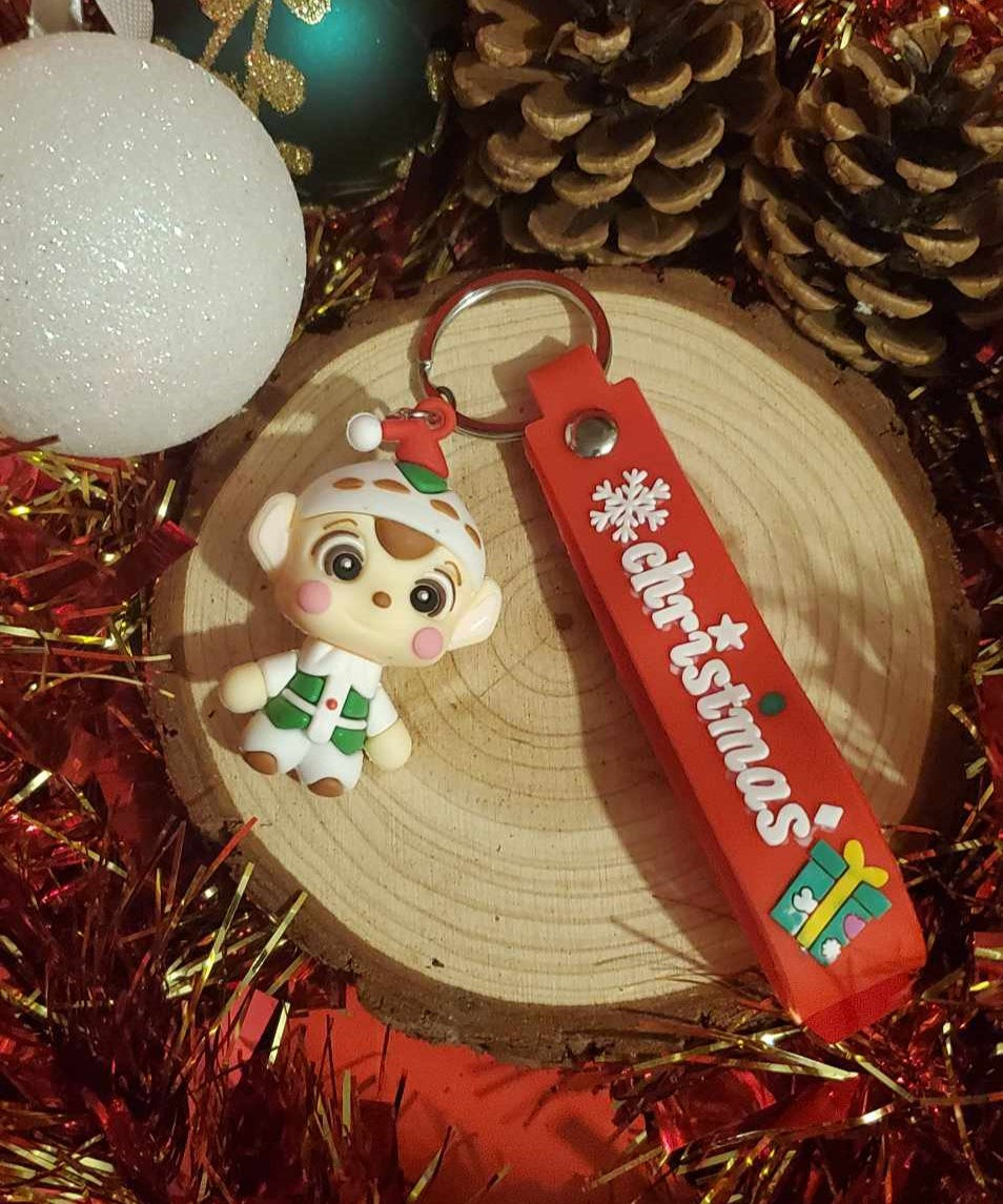 Porte clefs lutin de noël