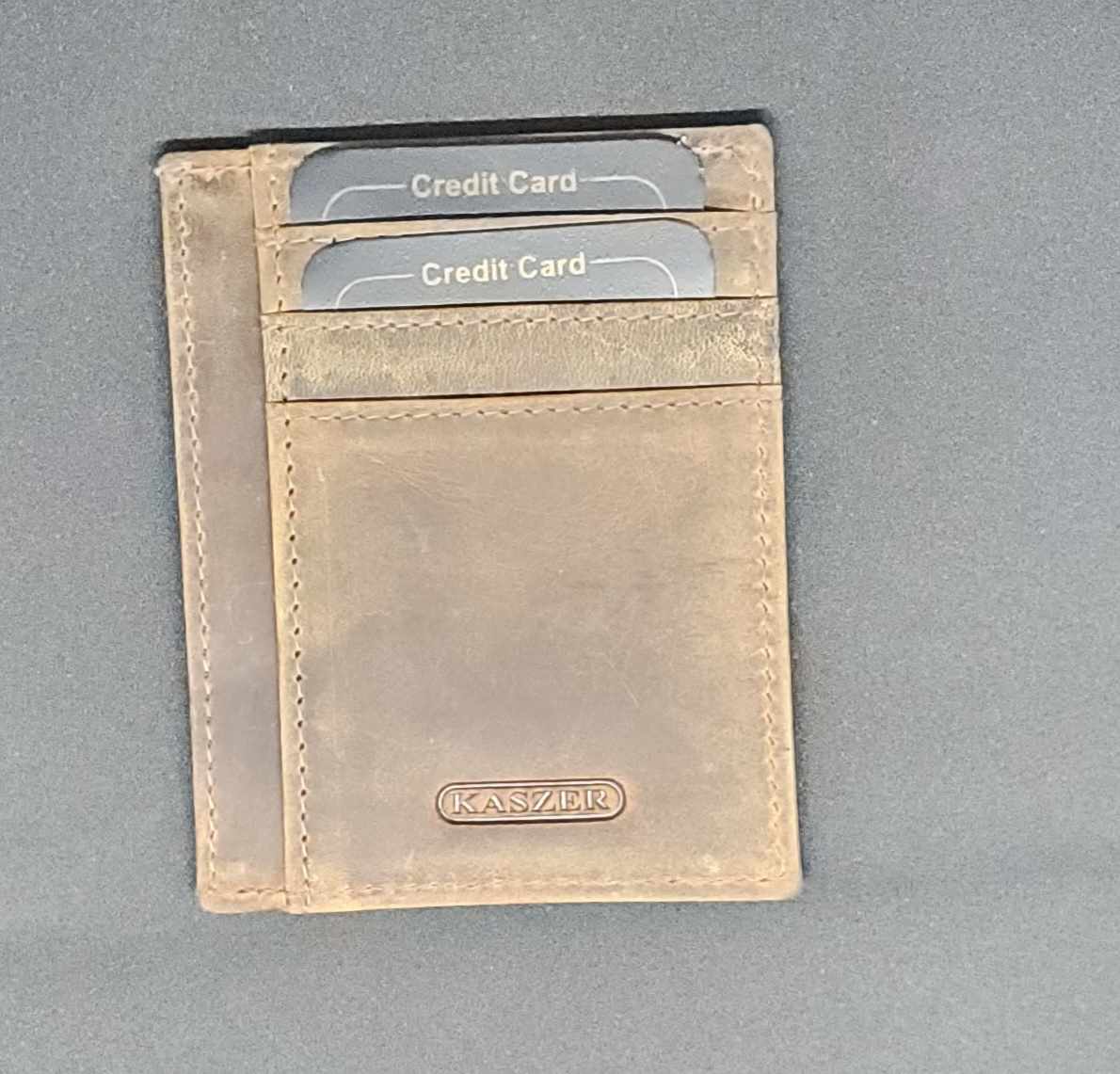 Porte-cartes en cuir de vachette pleine fleur