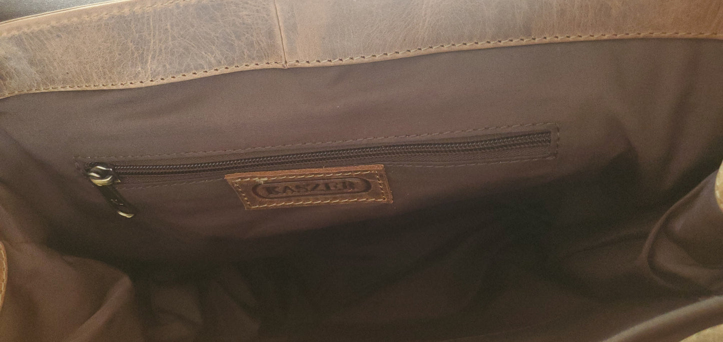 Sac à dos cartable en cuir de vachette 20857