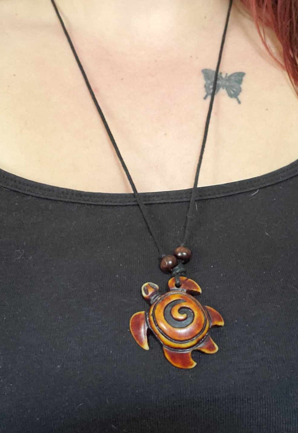 Collier en résine tortue