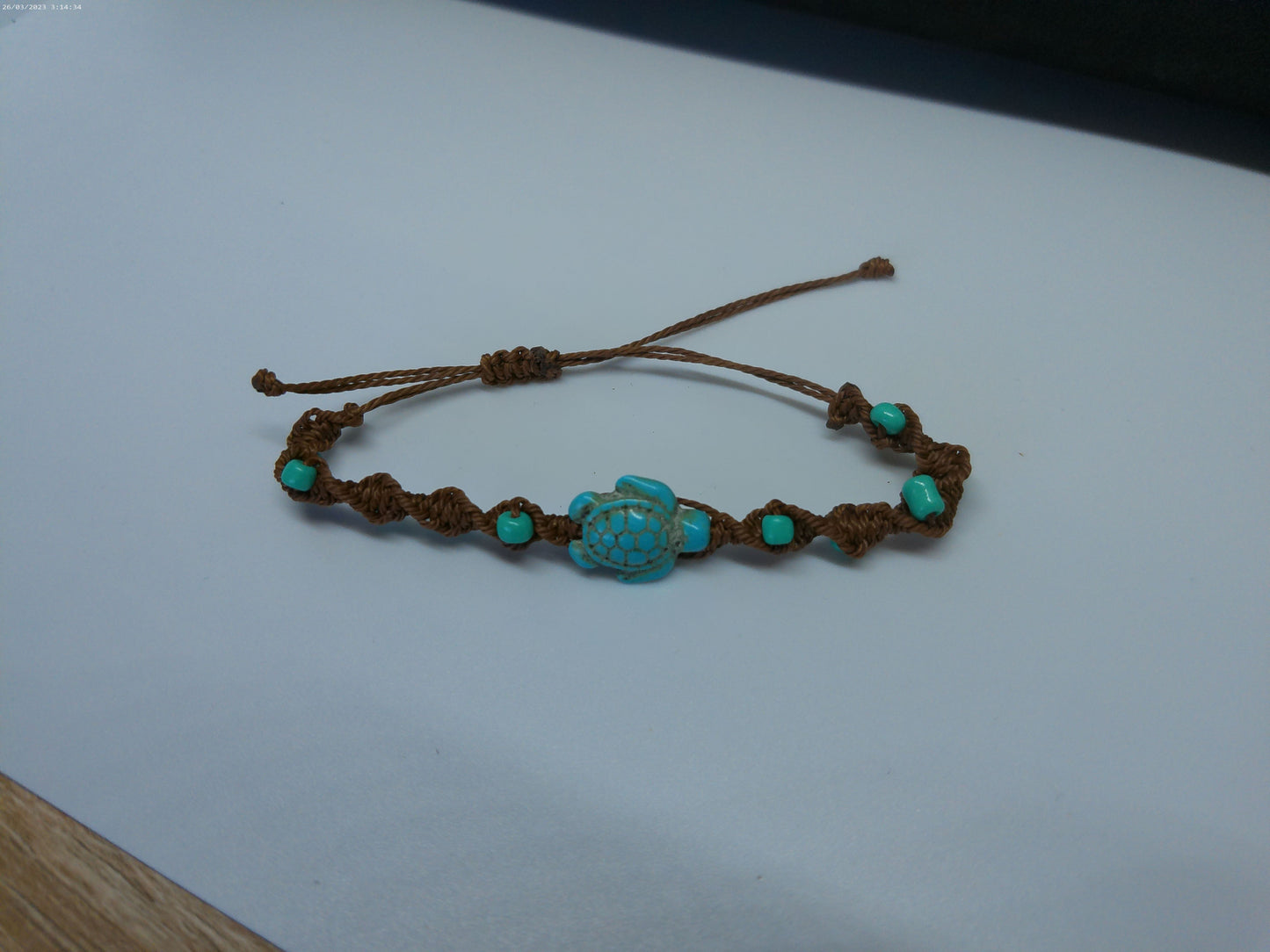 Bracelet tressé tortue