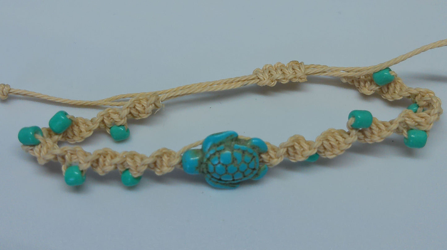 Bracelet tressé tortue