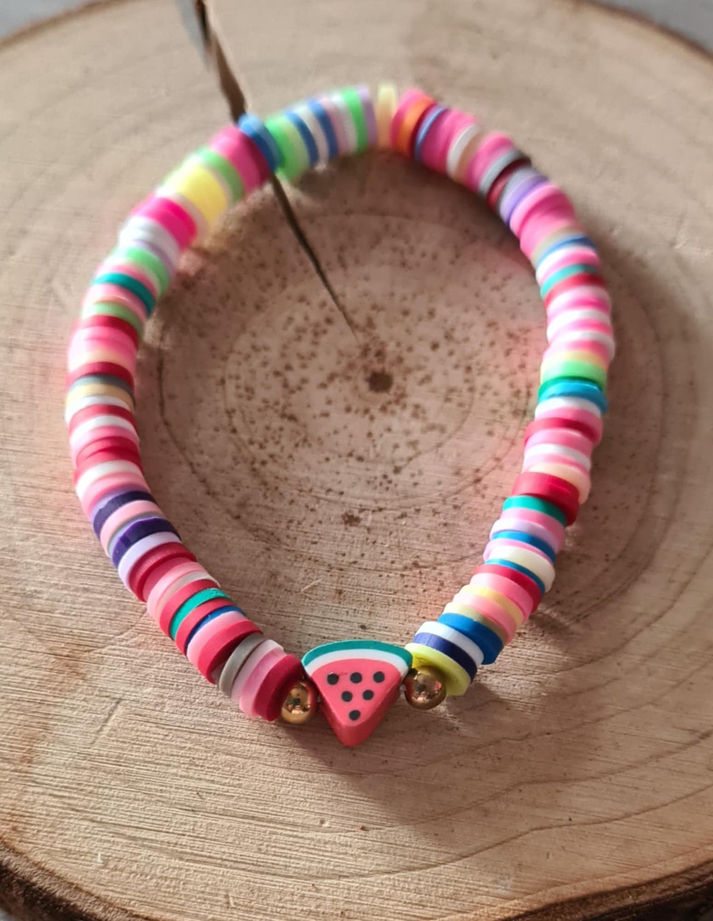 Bracelet de perles plates