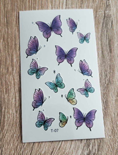 Tatouage éphémère coloré papillon