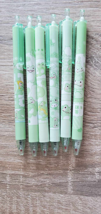 Lot de 6 stylos grenouilles