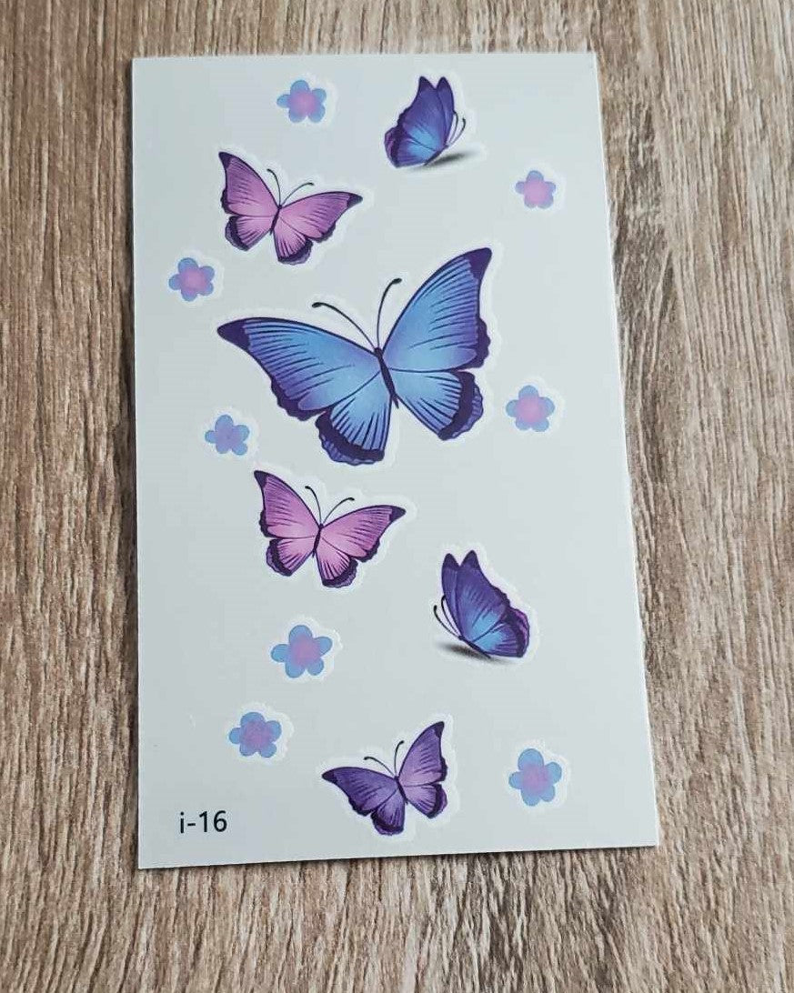 Tatouage éphémère coloré papillon