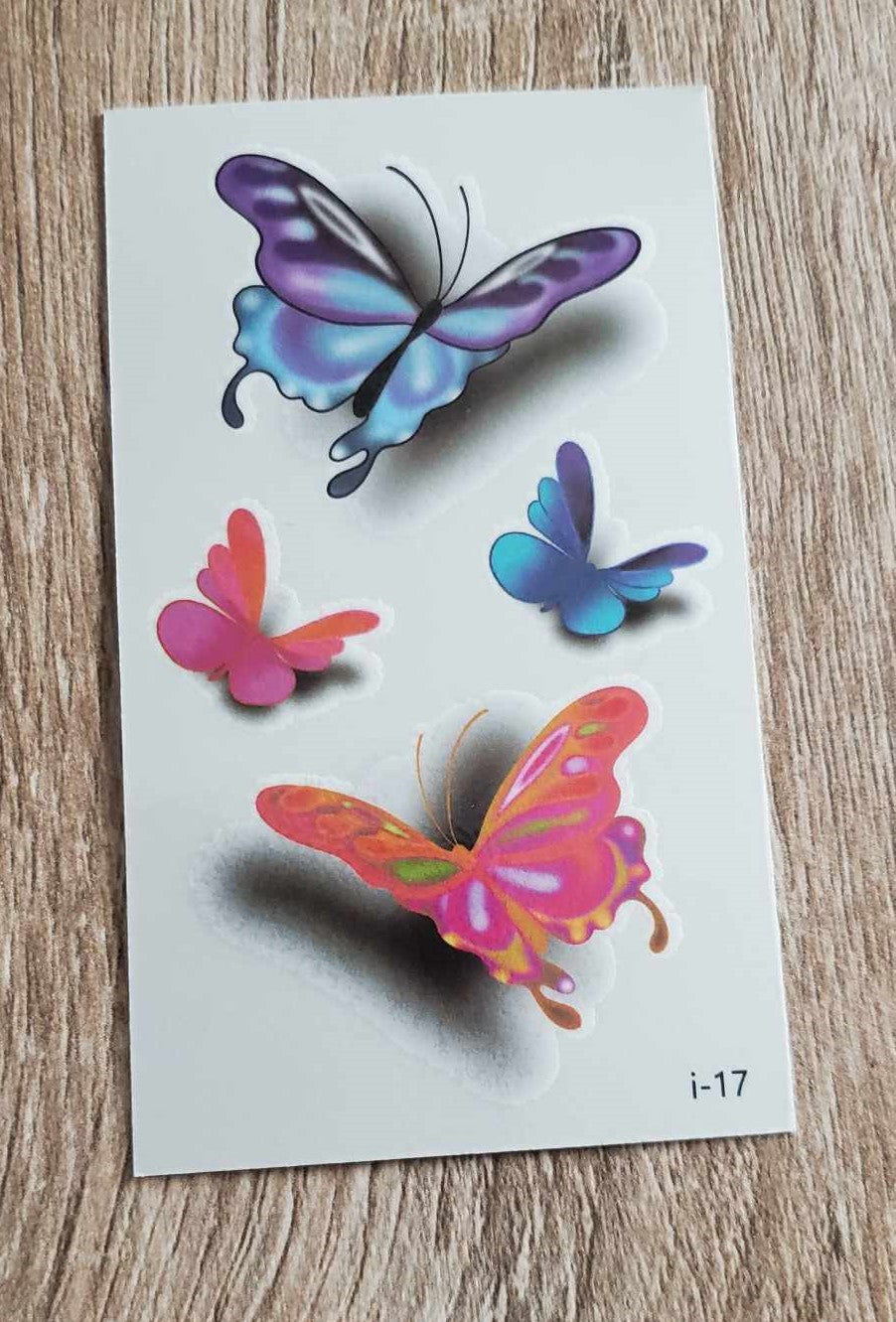 Tatouage éphémère coloré papillon