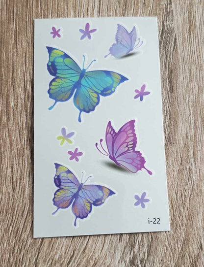 Tatouage éphémère coloré papillon