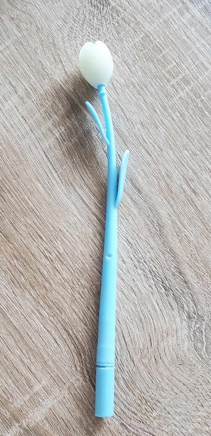 Stylo fleur à tige flexible