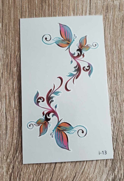 Tatouage éphémère coloré papillon