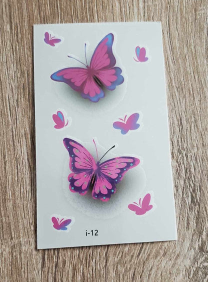 Tatouage éphémère coloré papillon