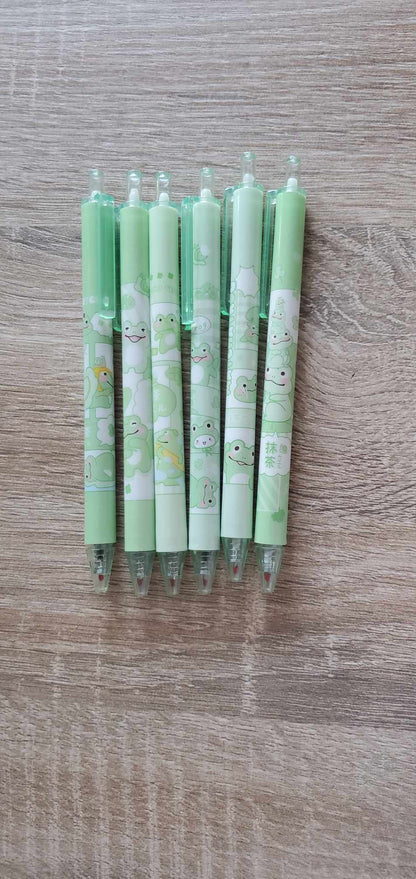 Lot de 6 stylos grenouilles