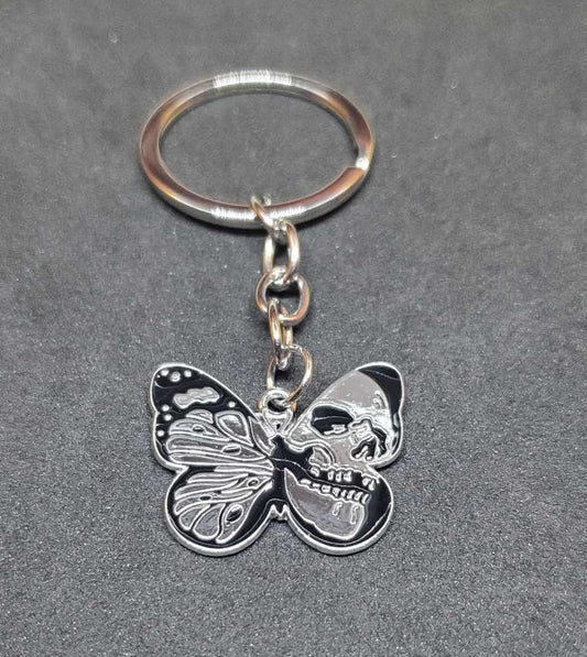 Porte clefs Papillon squelette