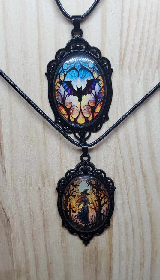 Collier en verre motifs halloween