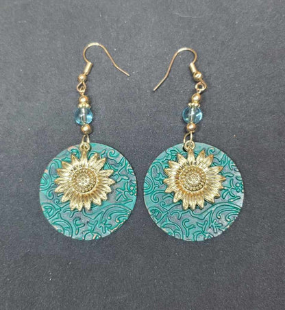 Boucles d'oreilles du soleil tournesol