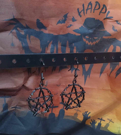 Boucles d'oreilles pentagramme