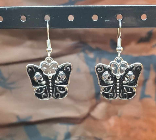 Boucles d'oreille papillon de la mort