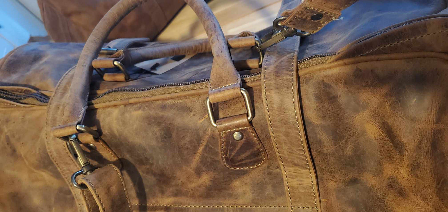 Sac de voyage en cuir de vachette 20687