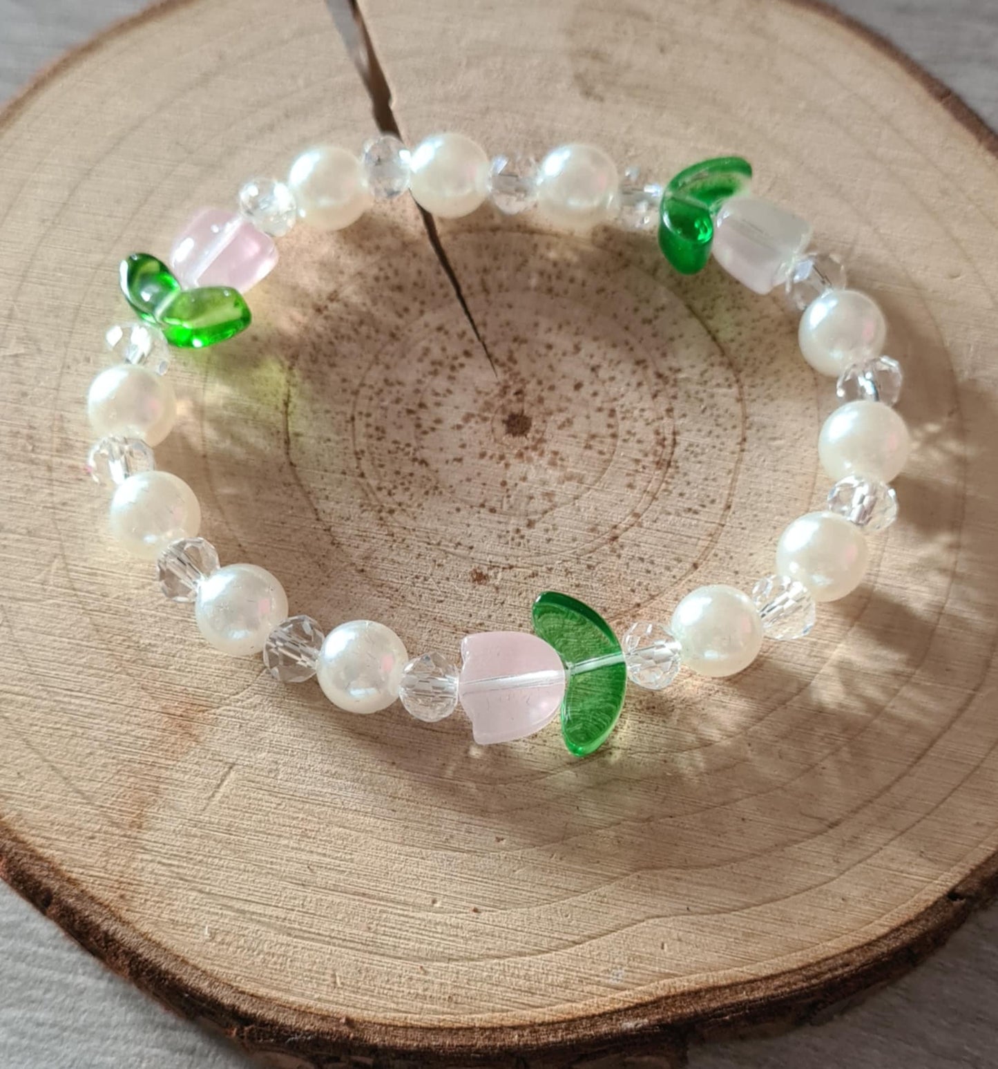 Bracelet de perles plates