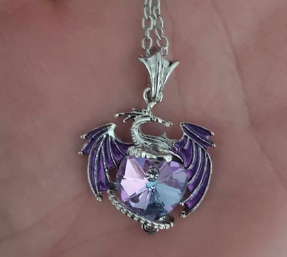Collier dragon violet