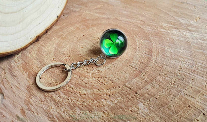 Porte-clé trèfle à quatre feuilles