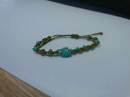 Bracelet tressé tortue