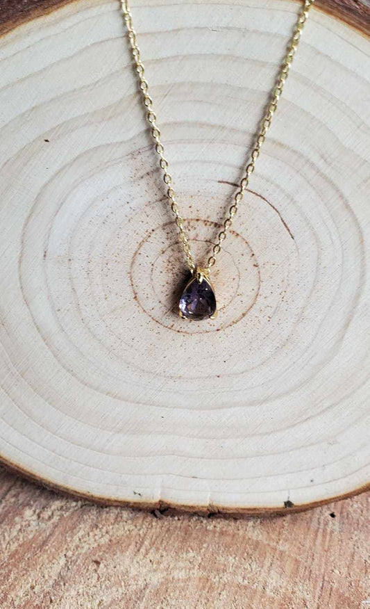 Collier gemme violette
