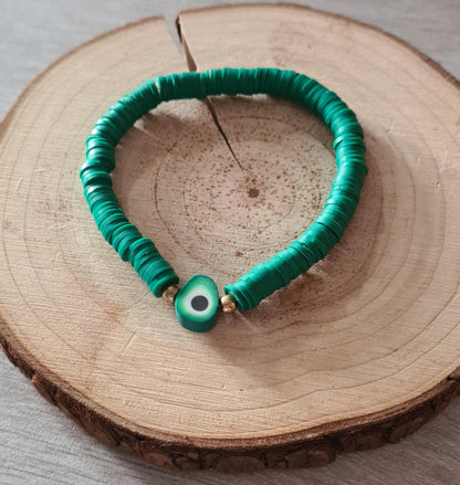 Bracelet de perles plates