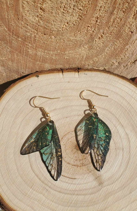 Boucles d'oreilles ailes de fée
