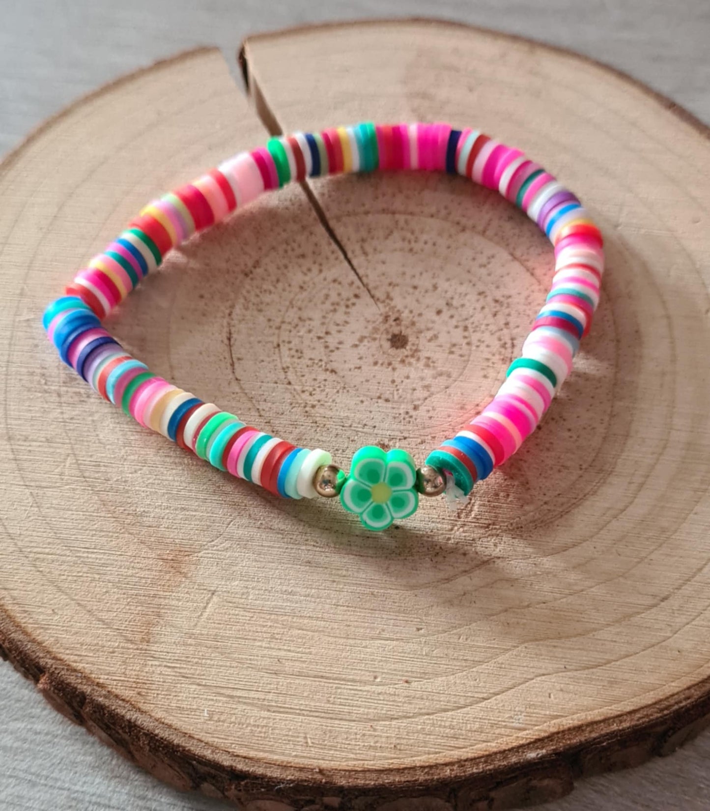 Bracelet de perles plates