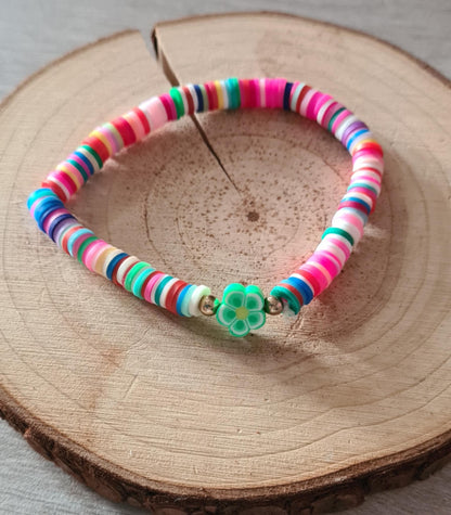 Bracelet de perles plates