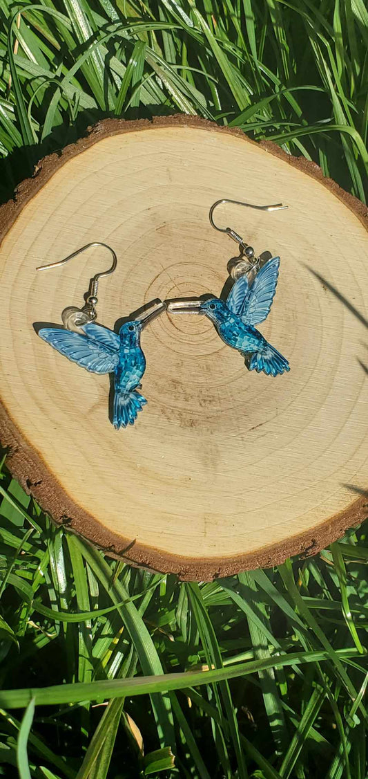Boucles d'oreilles colibri