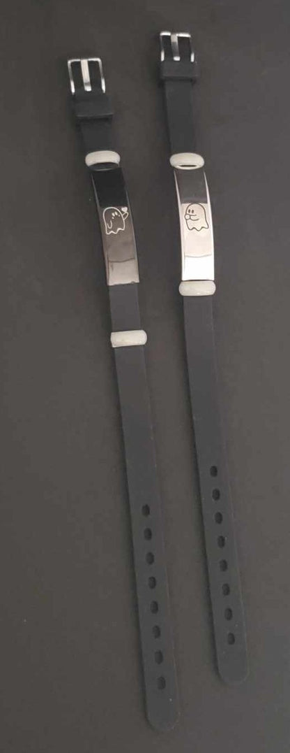 Bracelets couple de fantômes en acier inoxydable
