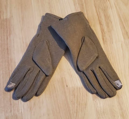 Paire de gants en daim café