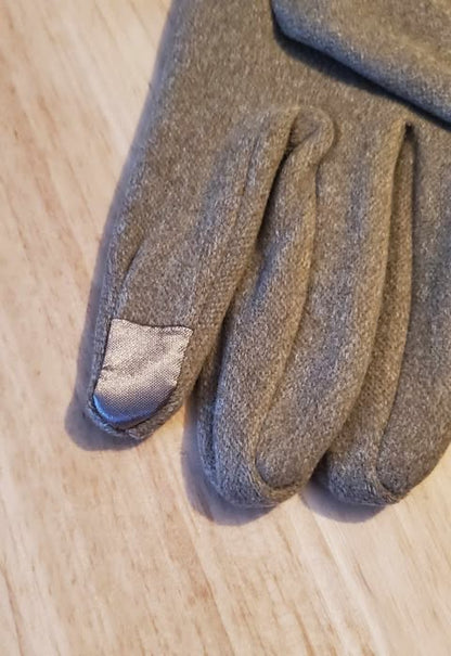 Paire de gants en daim café